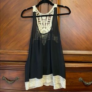 Crochet and sheer Collective concepts tank